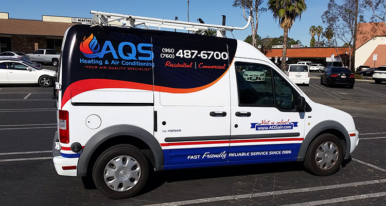 AQS Heating & Air Van Graphics