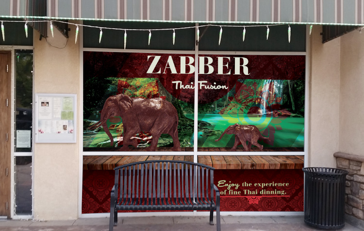 Zabber Thai Fusion Window Graphics